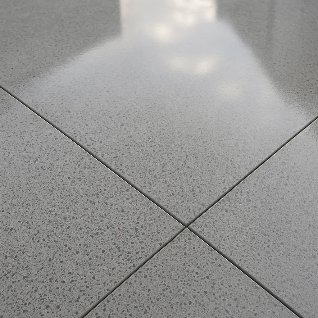 Polished concrete driveway finish — high-gloss architectural