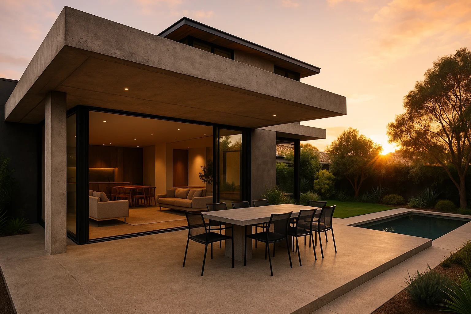 Modern home alfresco