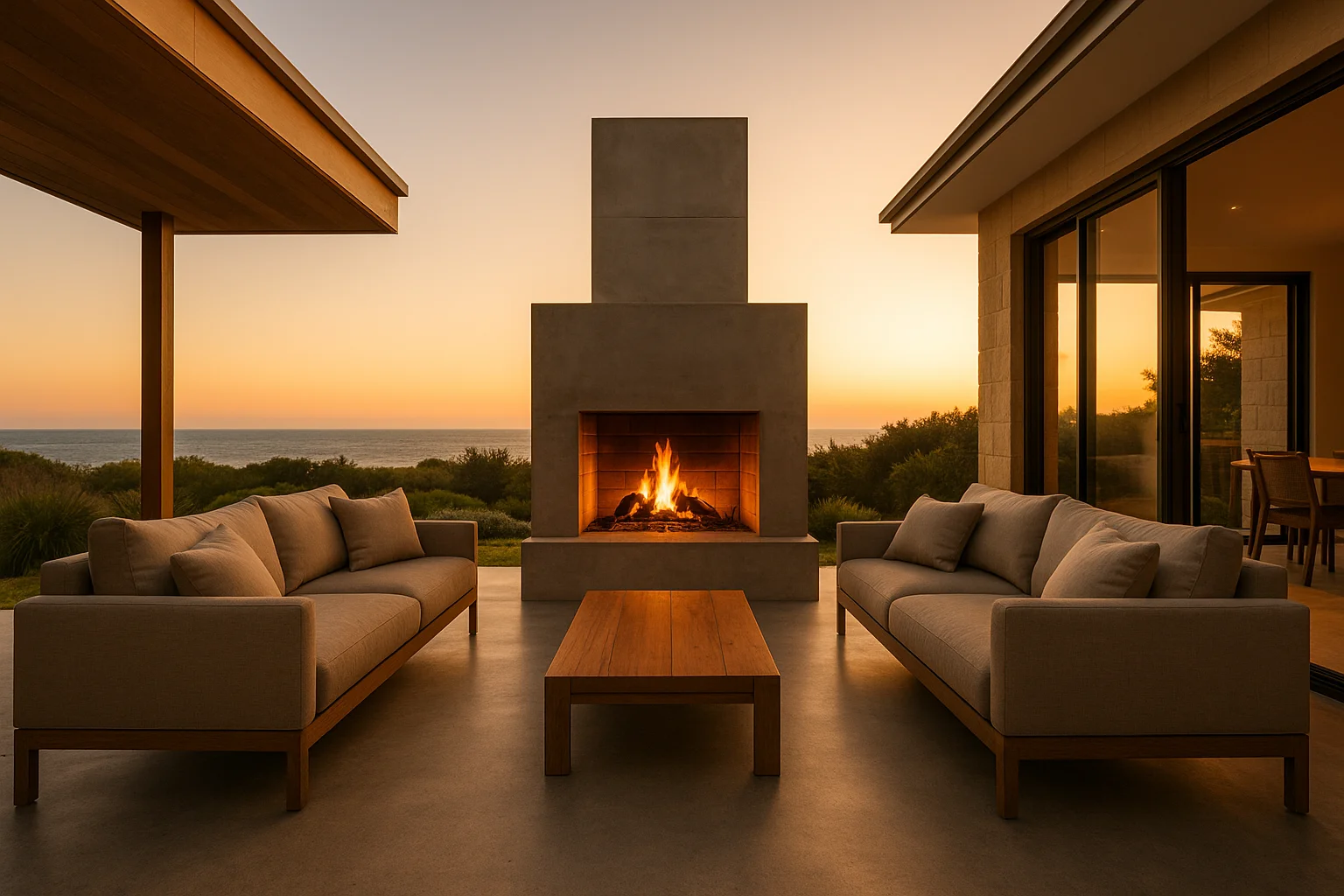 Alfresco with fireplace