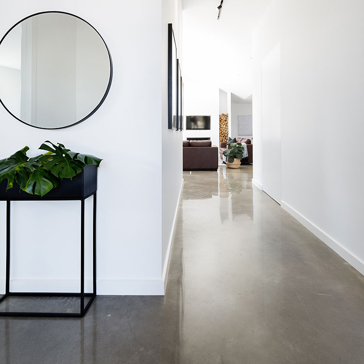 polished concrete overlay flooring