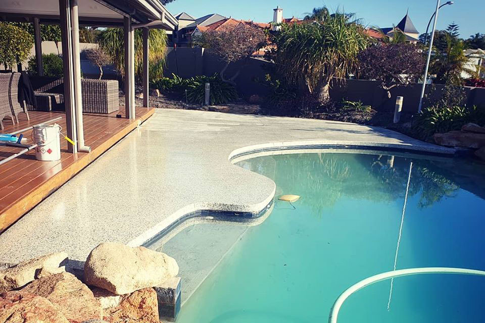 inground pool edging