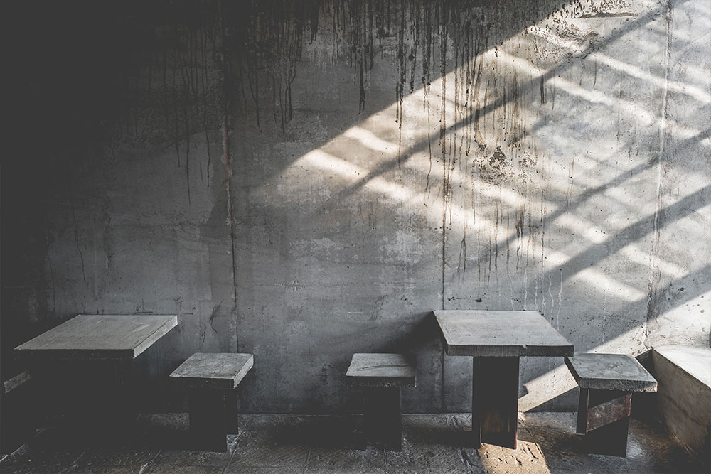 concrete table benchtop