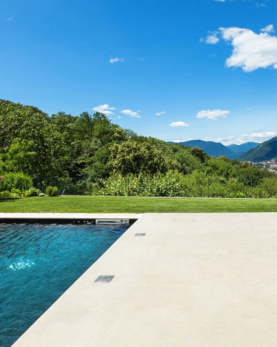 liquid limestone concrete pool area