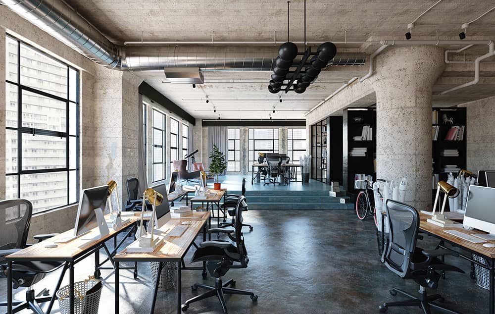 industrial design in commercial space