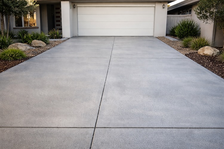 standard concrete driveway